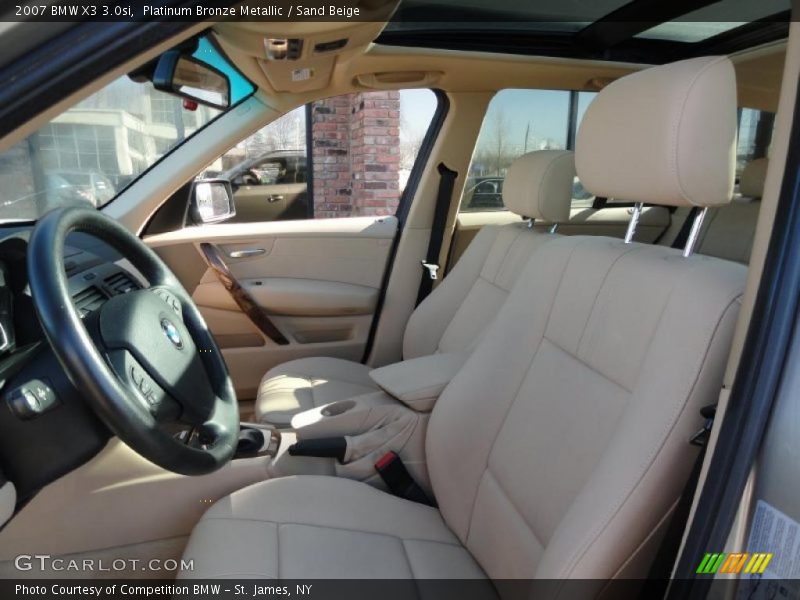 Platinum Bronze Metallic / Sand Beige 2007 BMW X3 3.0si