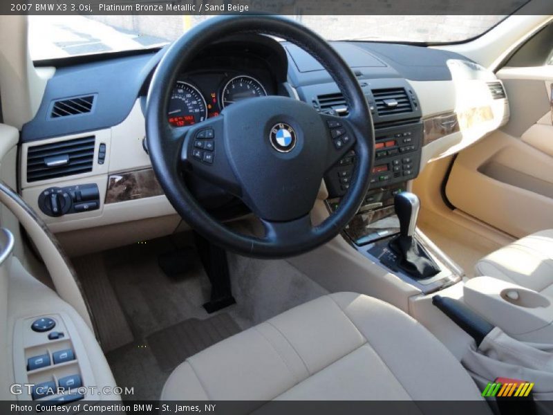 Platinum Bronze Metallic / Sand Beige 2007 BMW X3 3.0si