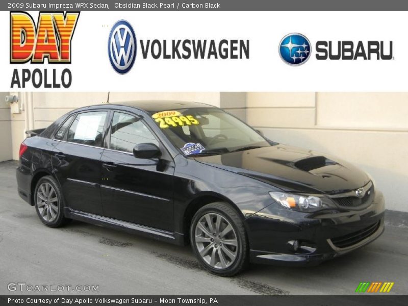 Obsidian Black Pearl / Carbon Black 2009 Subaru Impreza WRX Sedan