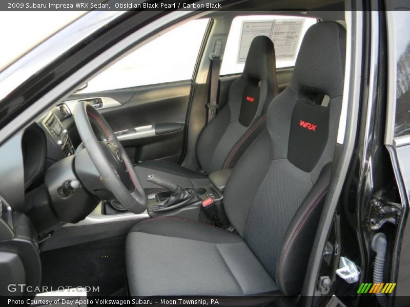  2009 Impreza WRX Sedan Carbon Black Interior