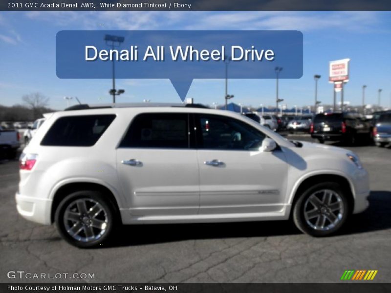 White Diamond Tintcoat / Ebony 2011 GMC Acadia Denali AWD