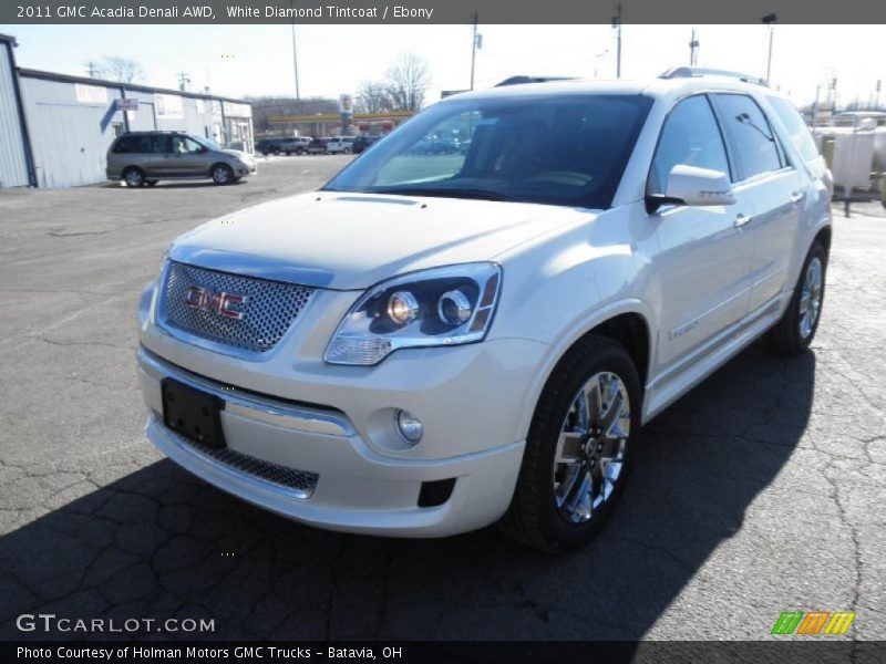 White Diamond Tintcoat / Ebony 2011 GMC Acadia Denali AWD