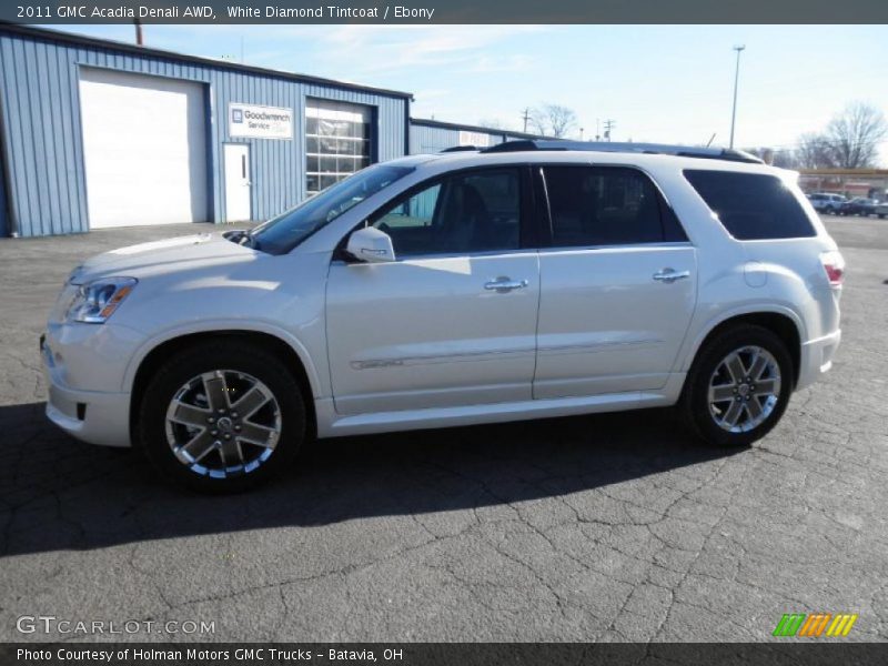 White Diamond Tintcoat / Ebony 2011 GMC Acadia Denali AWD
