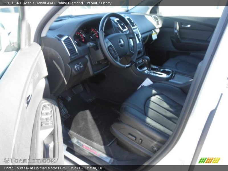 White Diamond Tintcoat / Ebony 2011 GMC Acadia Denali AWD