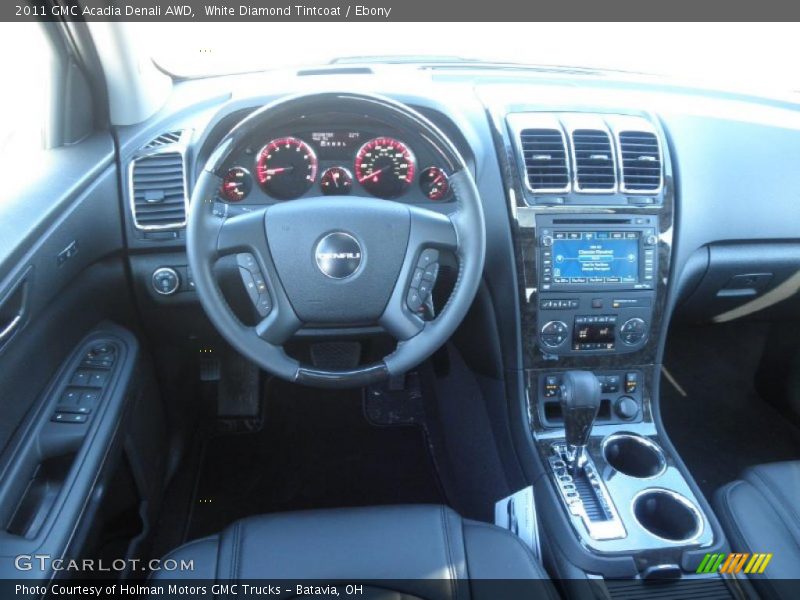 White Diamond Tintcoat / Ebony 2011 GMC Acadia Denali AWD