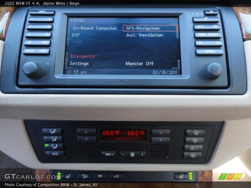 Controls of 2002 X5 4.4i