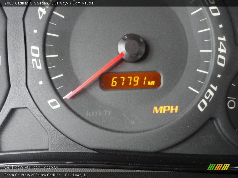 Blue Onyx / Light Neutral 2003 Cadillac CTS Sedan