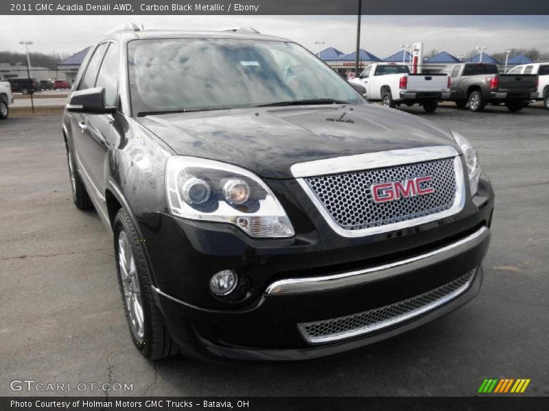 Carbon Black Metallic / Ebony 2011 GMC Acadia Denali AWD