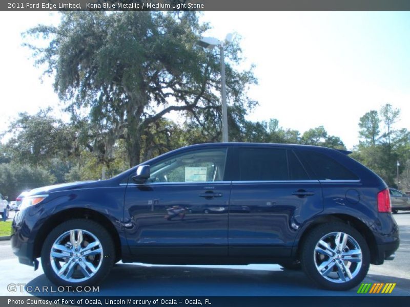 Kona Blue Metallic / Medium Light Stone 2011 Ford Edge Limited