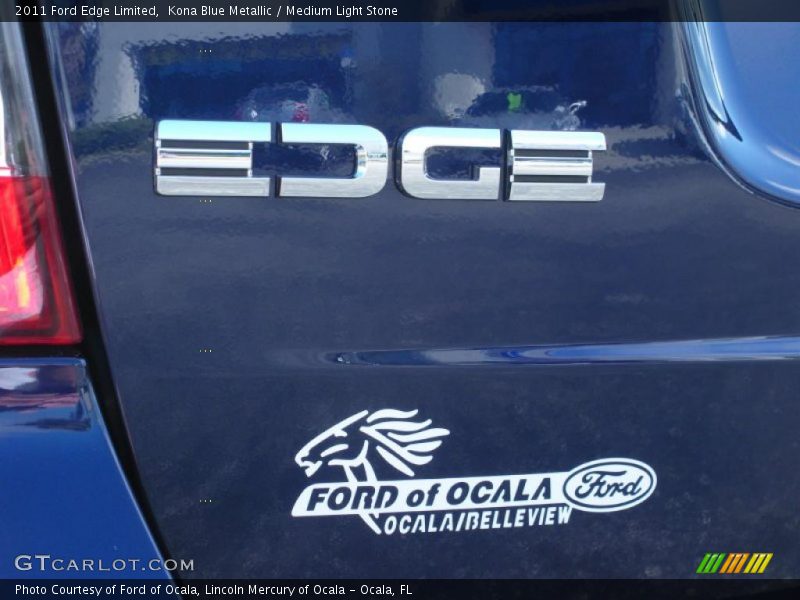 Kona Blue Metallic / Medium Light Stone 2011 Ford Edge Limited