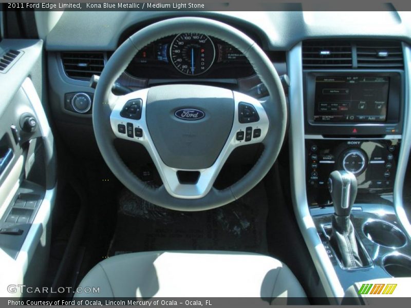 Kona Blue Metallic / Medium Light Stone 2011 Ford Edge Limited