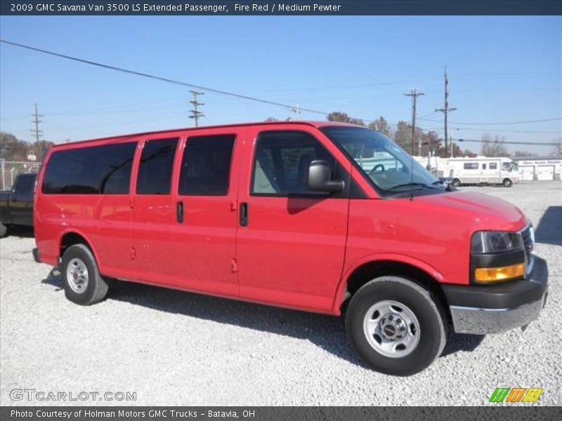  2009 Savana Van 3500 LS Extended Passenger Fire Red