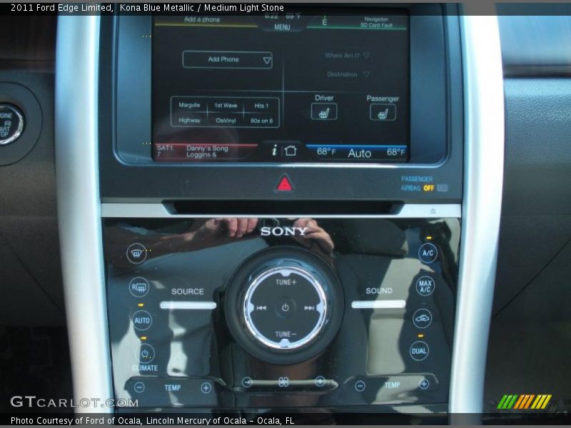 Kona Blue Metallic / Medium Light Stone 2011 Ford Edge Limited