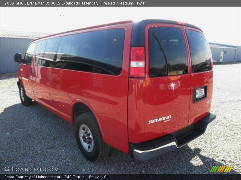 Fire Red / Medium Pewter 2009 GMC Savana Van 3500 LS Extended Passenger