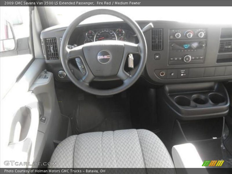 Fire Red / Medium Pewter 2009 GMC Savana Van 3500 LS Extended Passenger