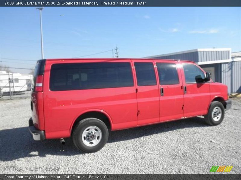  2009 Savana Van 3500 LS Extended Passenger Fire Red
