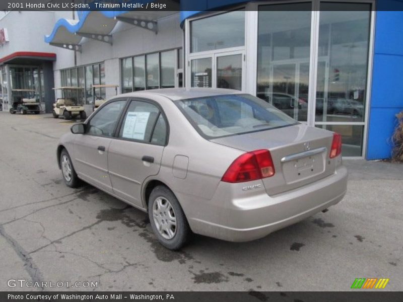 Titanium Metallic / Beige 2001 Honda Civic LX Sedan