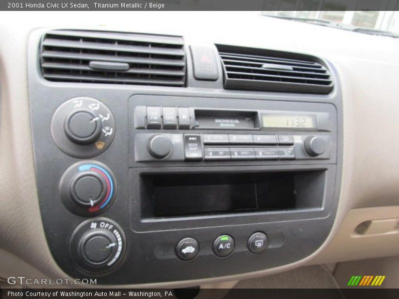 Titanium Metallic / Beige 2001 Honda Civic LX Sedan
