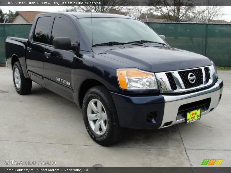 Majestic Blue / Charcoal 2009 Nissan Titan XE Crew Cab