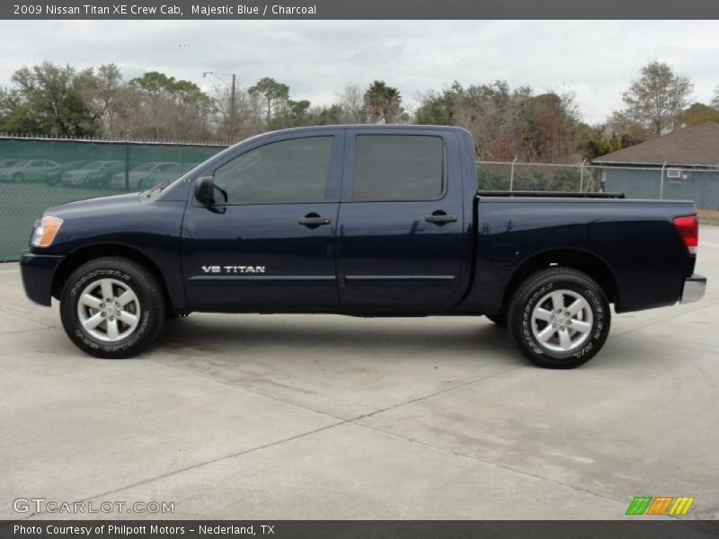 Majestic Blue / Charcoal 2009 Nissan Titan XE Crew Cab