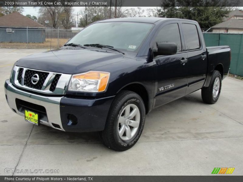 Majestic Blue / Charcoal 2009 Nissan Titan XE Crew Cab