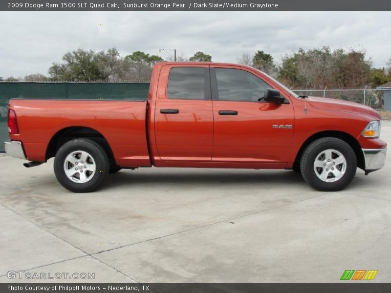 Sunburst Orange Pearl / Dark Slate/Medium Graystone 2009 Dodge Ram 1500 SLT Quad Cab