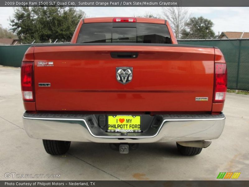 Sunburst Orange Pearl / Dark Slate/Medium Graystone 2009 Dodge Ram 1500 SLT Quad Cab
