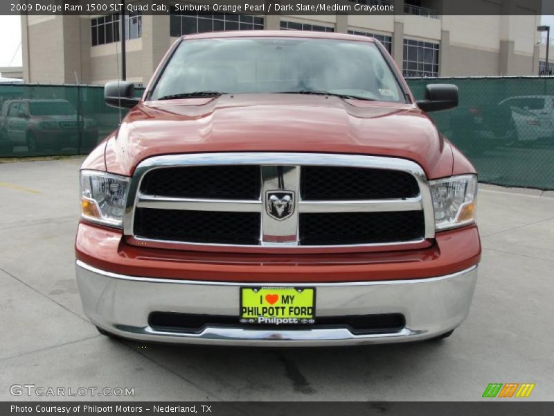Sunburst Orange Pearl / Dark Slate/Medium Graystone 2009 Dodge Ram 1500 SLT Quad Cab