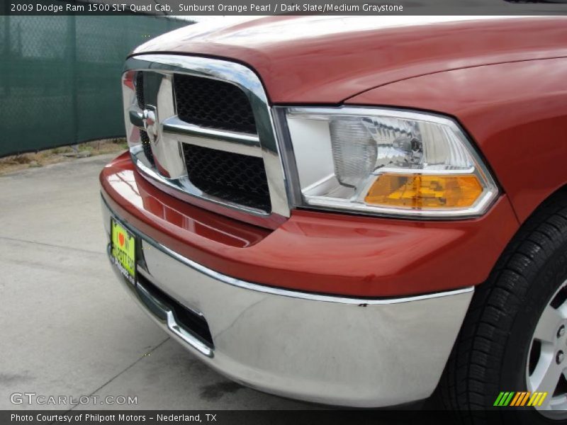 Sunburst Orange Pearl / Dark Slate/Medium Graystone 2009 Dodge Ram 1500 SLT Quad Cab