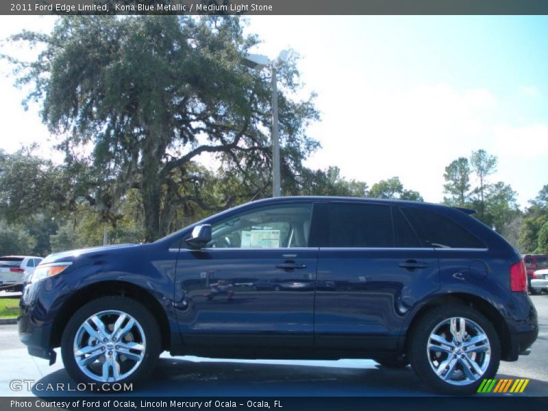 Kona Blue Metallic / Medium Light Stone 2011 Ford Edge Limited