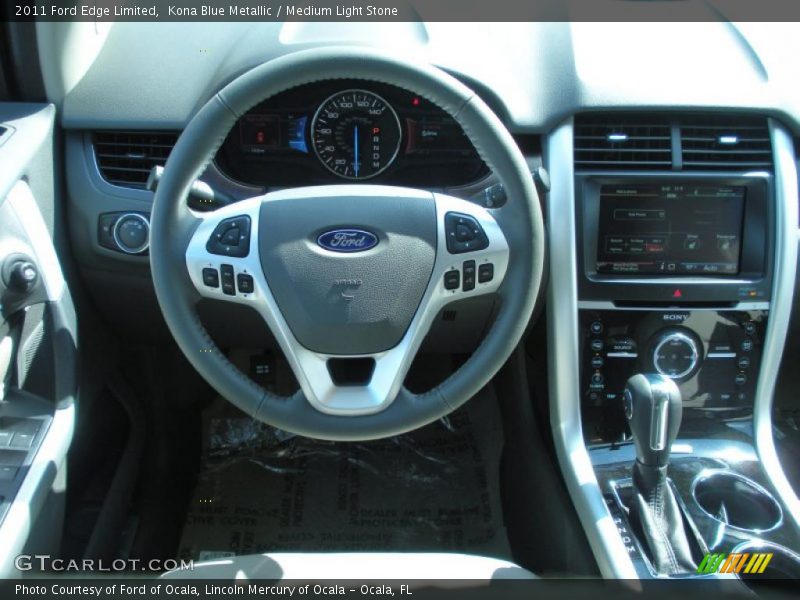 Kona Blue Metallic / Medium Light Stone 2011 Ford Edge Limited