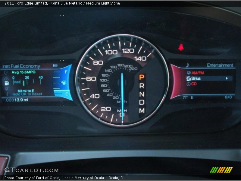 Kona Blue Metallic / Medium Light Stone 2011 Ford Edge Limited