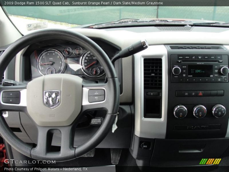 Sunburst Orange Pearl / Dark Slate/Medium Graystone 2009 Dodge Ram 1500 SLT Quad Cab