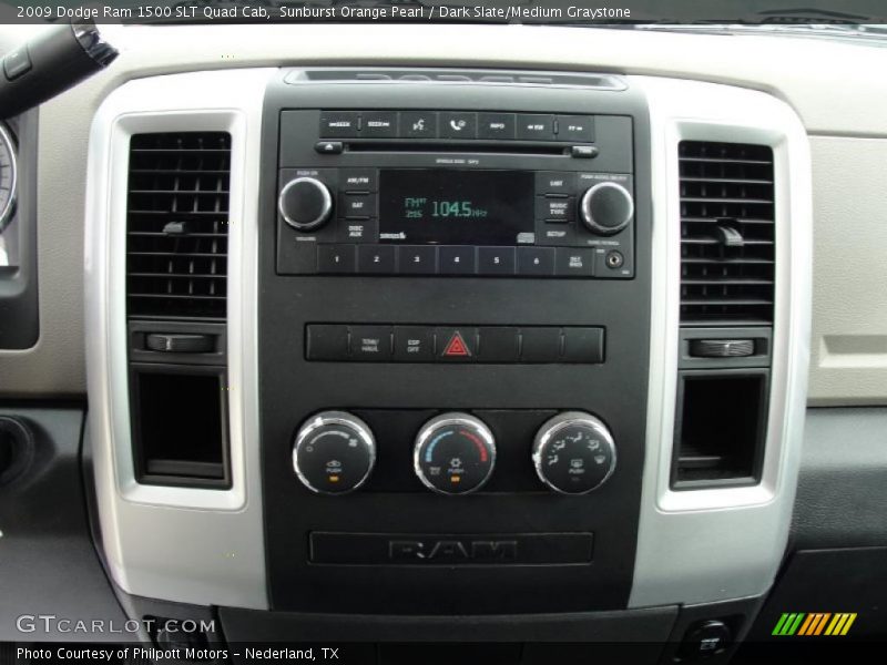 Sunburst Orange Pearl / Dark Slate/Medium Graystone 2009 Dodge Ram 1500 SLT Quad Cab