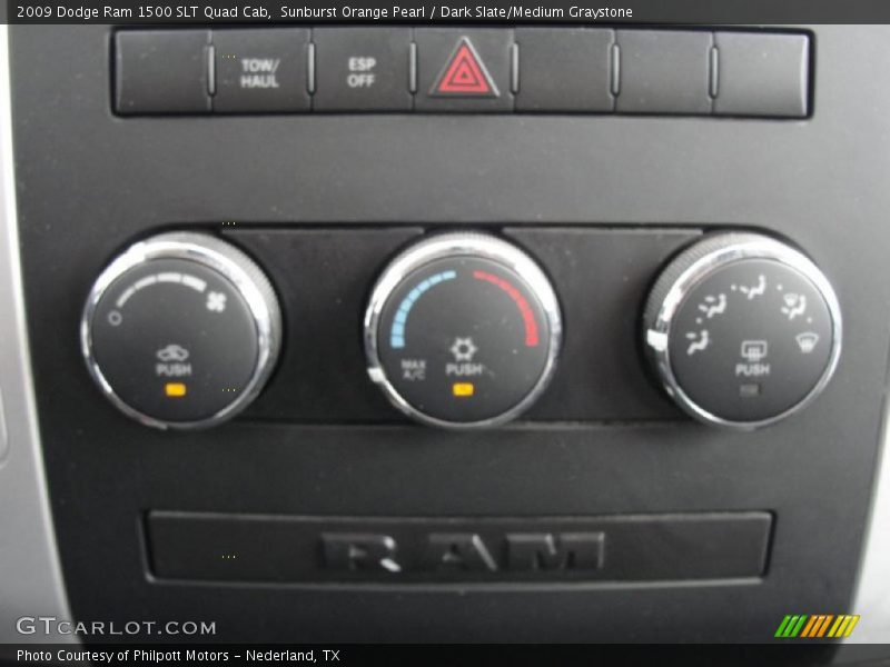 Sunburst Orange Pearl / Dark Slate/Medium Graystone 2009 Dodge Ram 1500 SLT Quad Cab