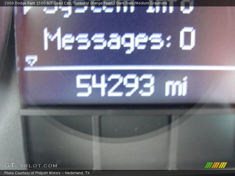 Sunburst Orange Pearl / Dark Slate/Medium Graystone 2009 Dodge Ram 1500 SLT Quad Cab