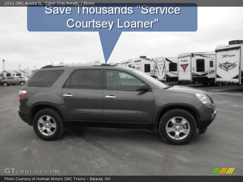 Cyber Gray Metallic / Ebony 2011 GMC Acadia SL