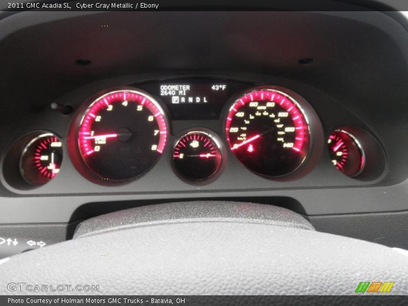 Cyber Gray Metallic / Ebony 2011 GMC Acadia SL