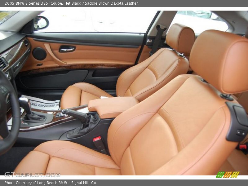 Jet Black / Saddle Brown Dakota Leather 2009 BMW 3 Series 335i Coupe