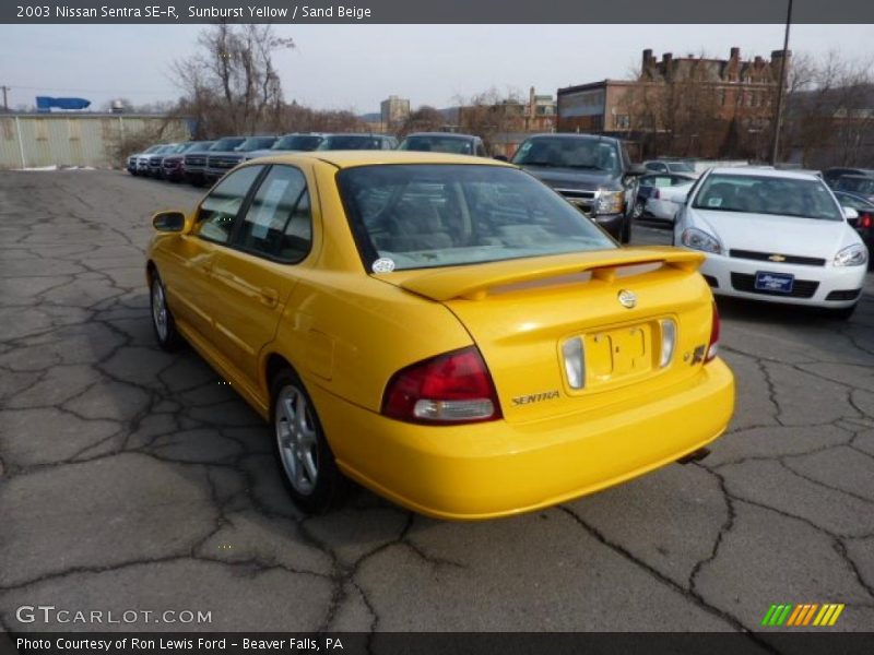 Sunburst Yellow / Sand Beige 2003 Nissan Sentra SE-R