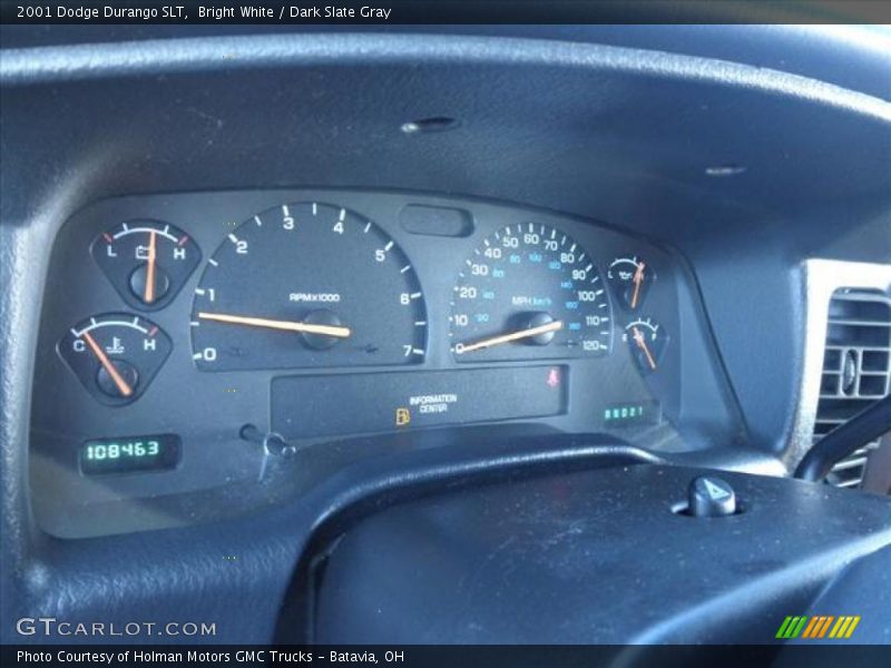 Bright White / Dark Slate Gray 2001 Dodge Durango SLT