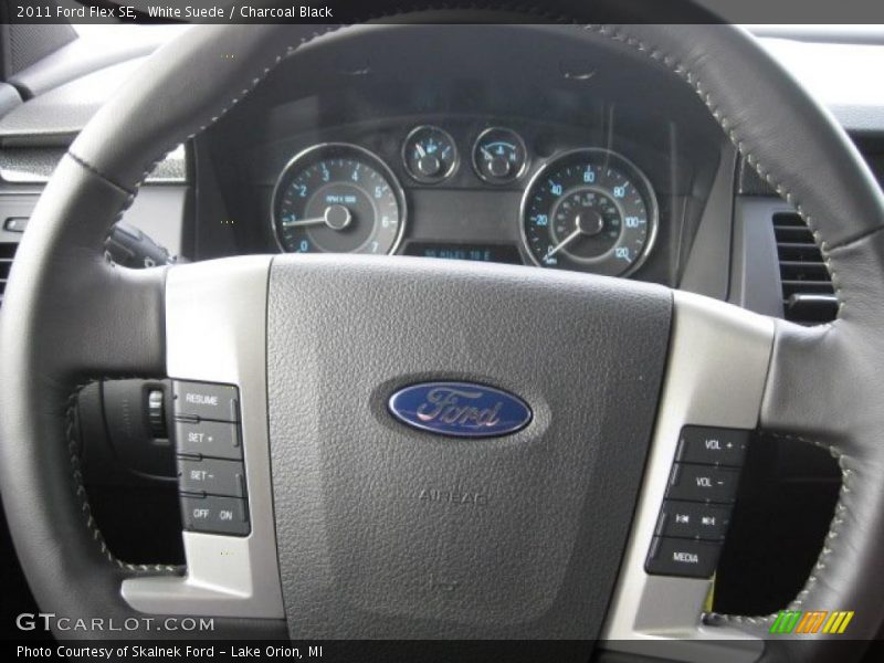 White Suede / Charcoal Black 2011 Ford Flex SE