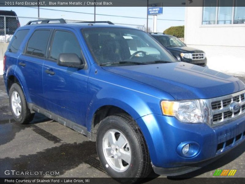 Blue Flame Metallic / Charcoal Black 2011 Ford Escape XLT