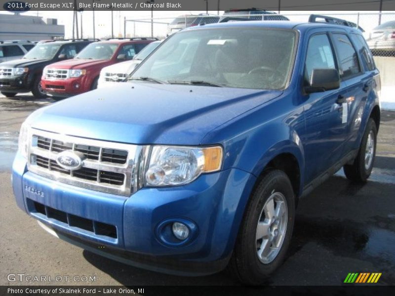 Blue Flame Metallic / Charcoal Black 2011 Ford Escape XLT