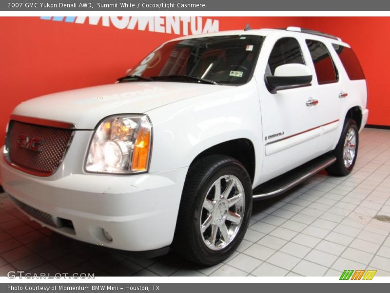 Summit White / Cocoa/Light Cashmere 2007 GMC Yukon Denali AWD