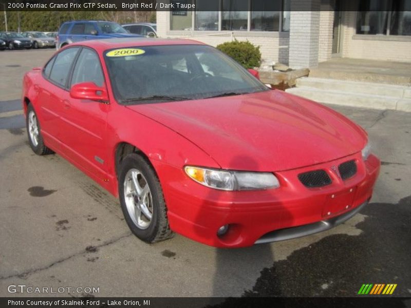 Bright Red / Dark Taupe 2000 Pontiac Grand Prix GTP Sedan