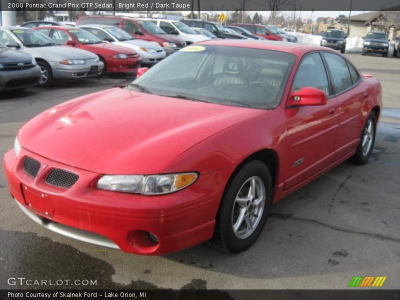 Bright Red / Dark Taupe 2000 Pontiac Grand Prix GTP Sedan