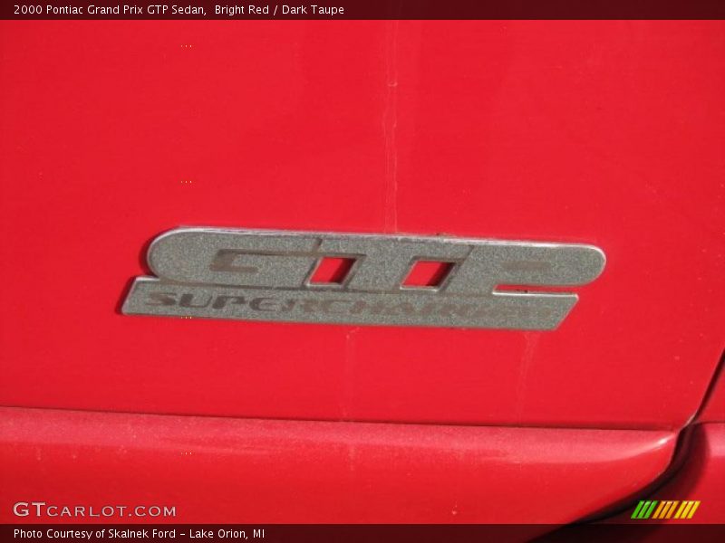 Bright Red / Dark Taupe 2000 Pontiac Grand Prix GTP Sedan