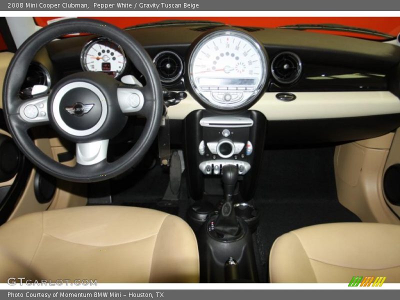 Pepper White / Gravity Tuscan Beige 2008 Mini Cooper Clubman