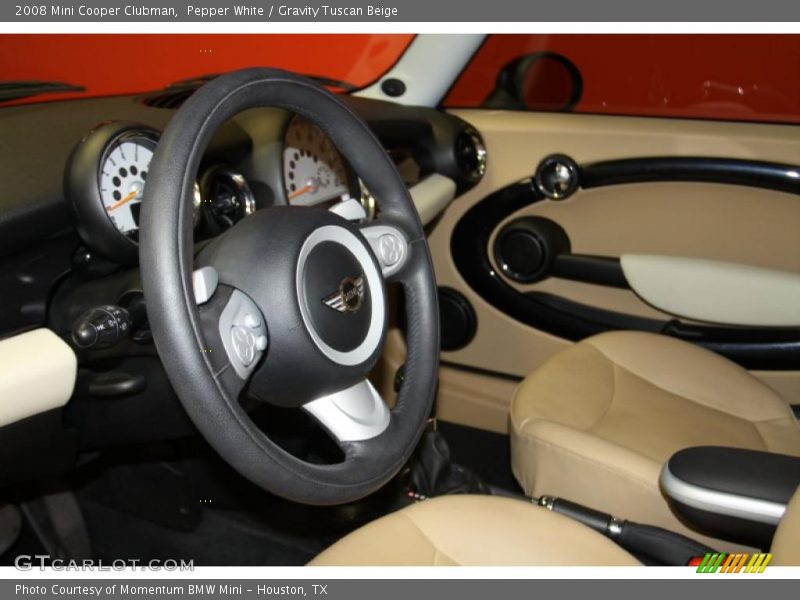 Pepper White / Gravity Tuscan Beige 2008 Mini Cooper Clubman